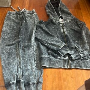 Mish kids Gray Hooded Zip-Up Jacket and pants